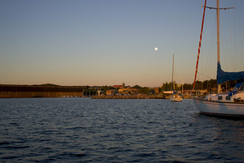 Sunrise at lower harbor, Marquette, MI